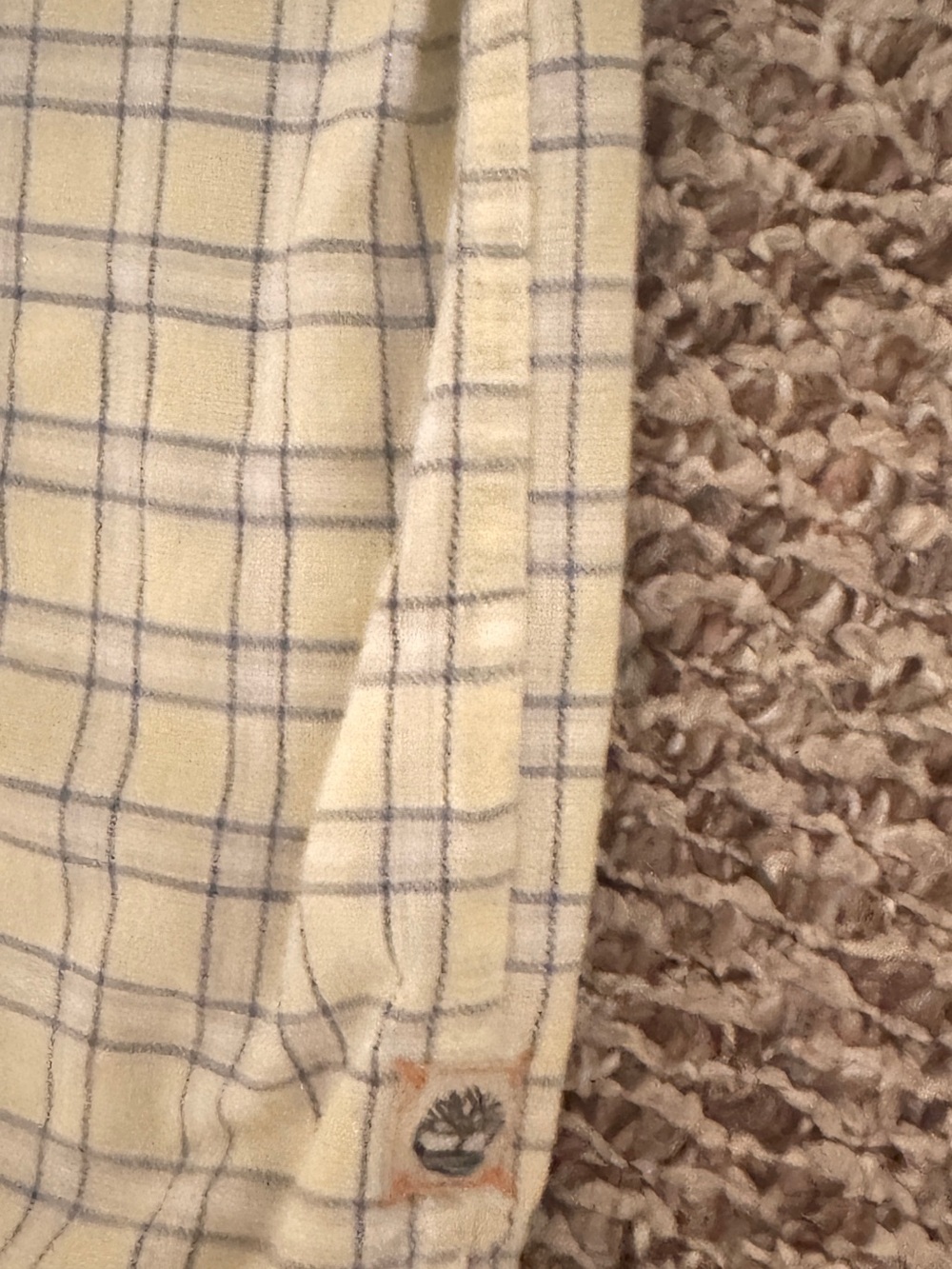 Timberland Yellow and Blue Plaid Short-Sleeve Button-Down Shirt - Picture 7 of 10